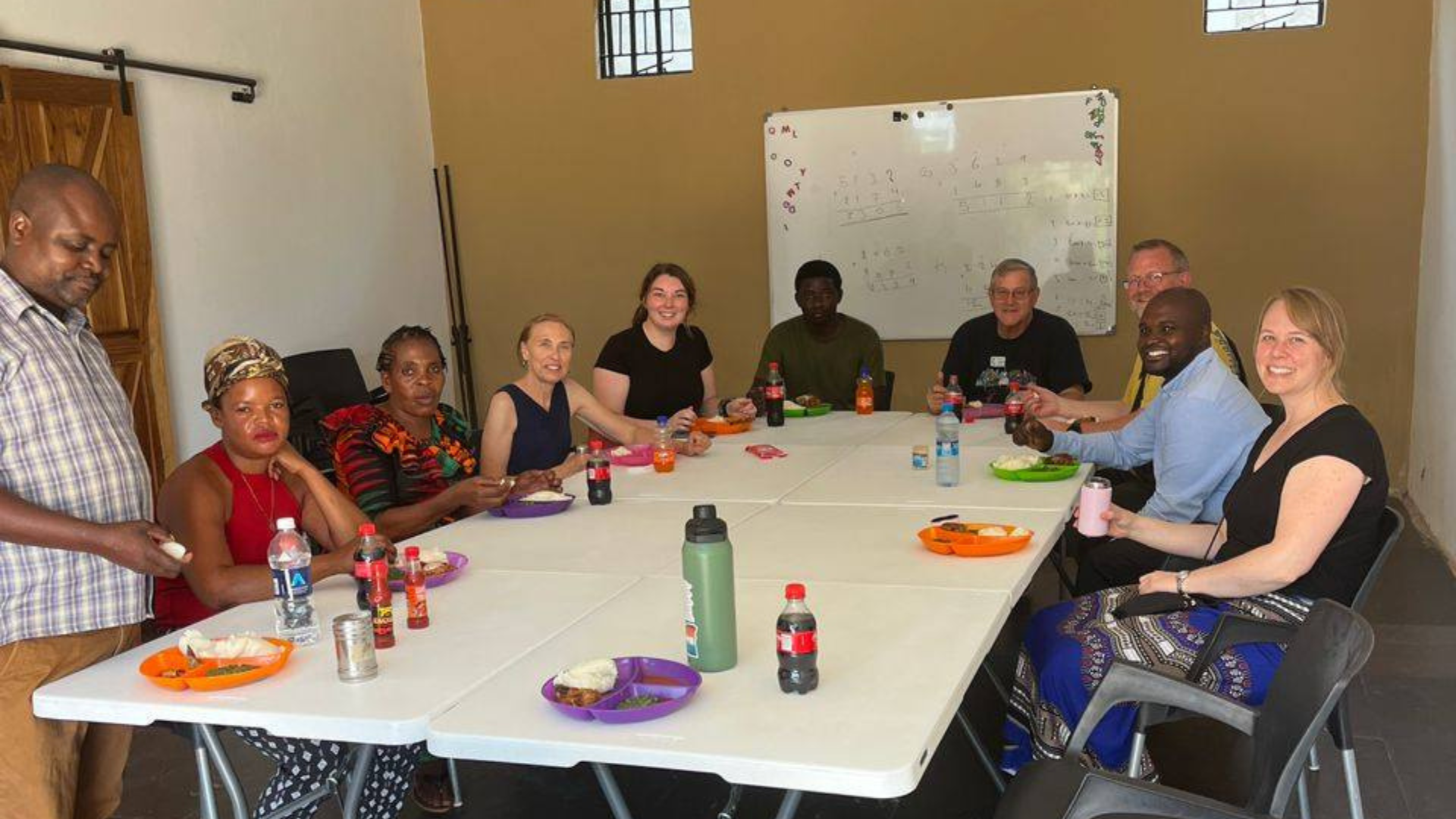 Epperson (fifth from left) with mission teammates and partners in Zambia.