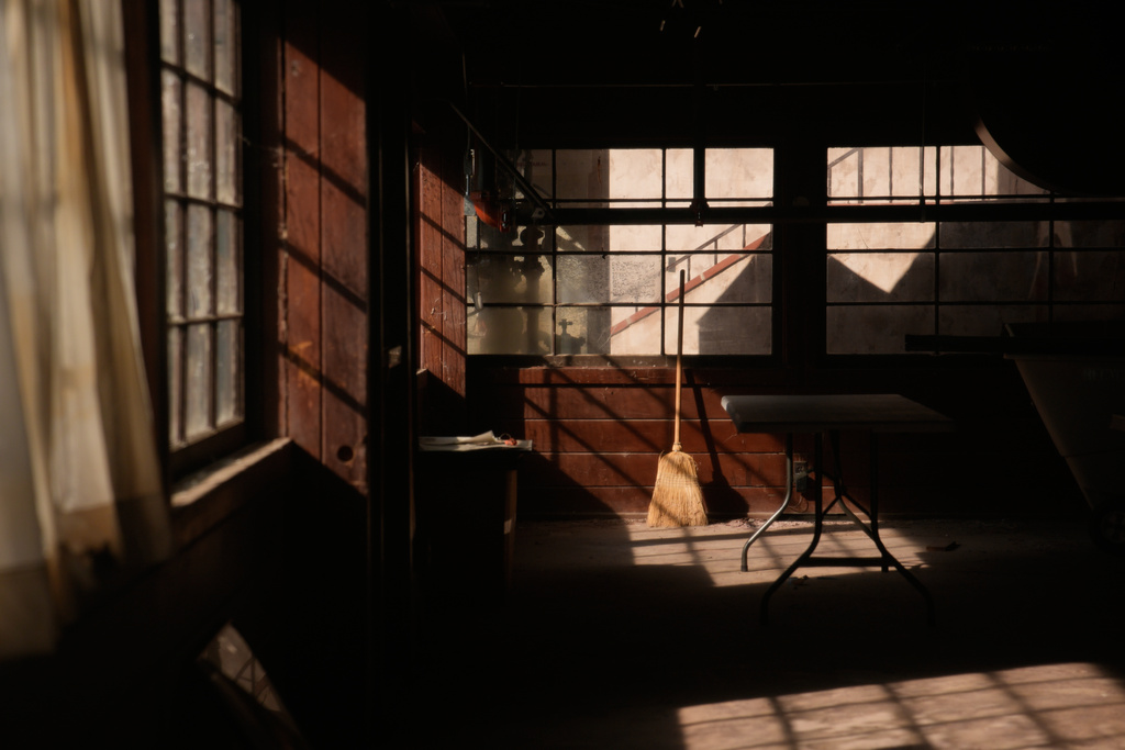 Sunlight streams into a building at Scotty