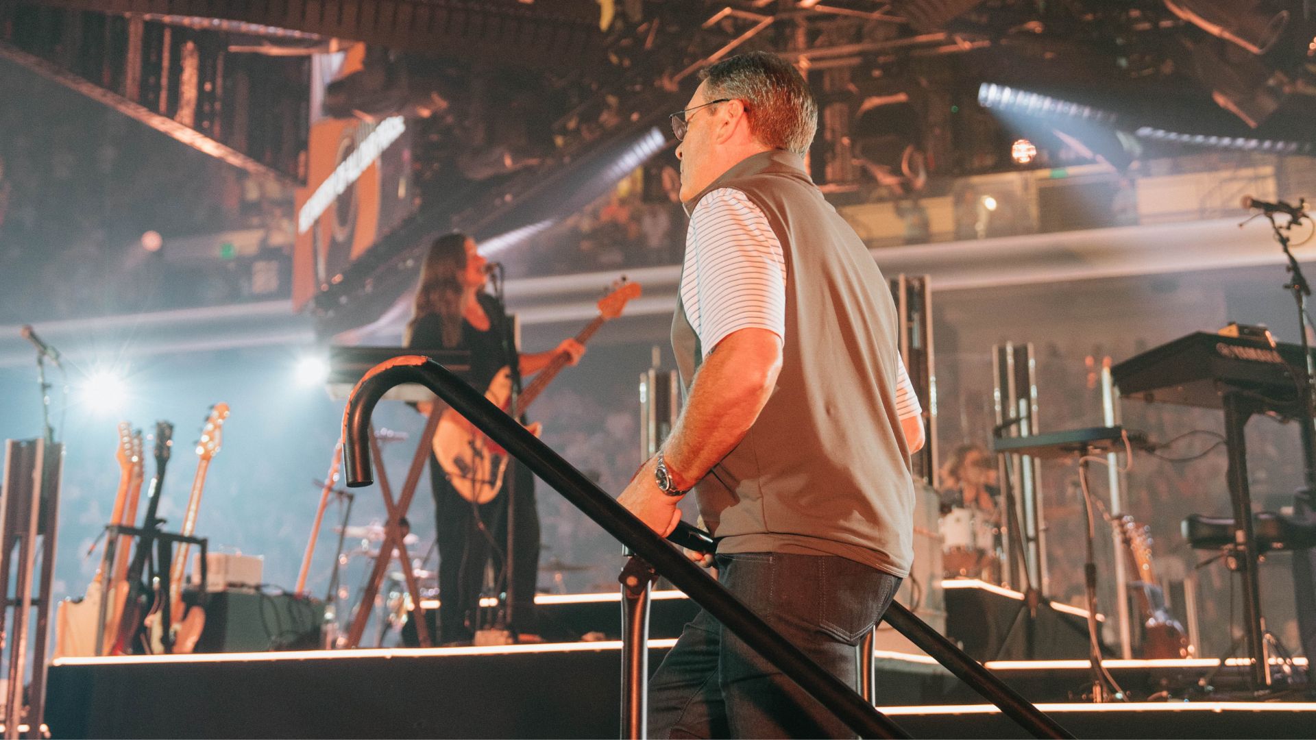 Rob Hoskins President and CEO of One Hope entering the stage at the Church of the HIghlands movement conference