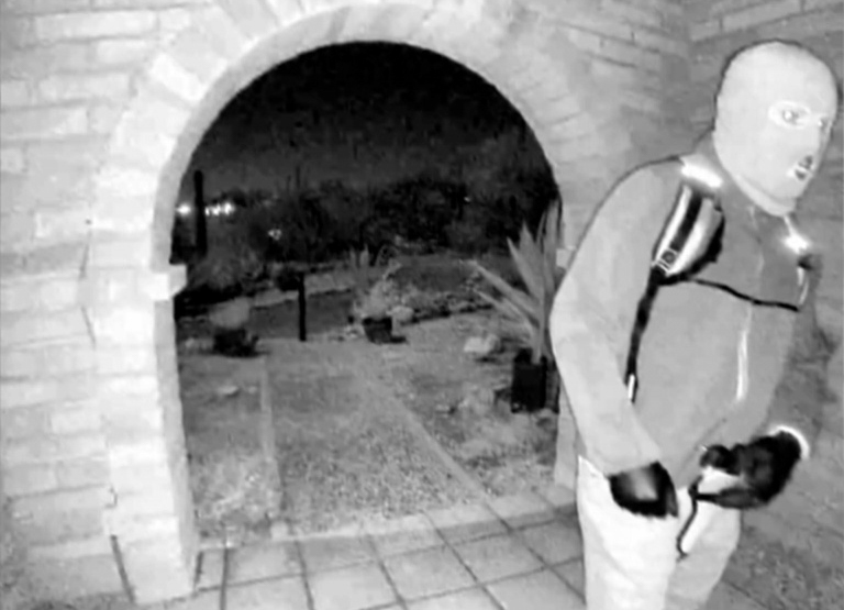 The images show “an armed individual appearing to have tampered with the camera at Nancy Guthrie’s front door 