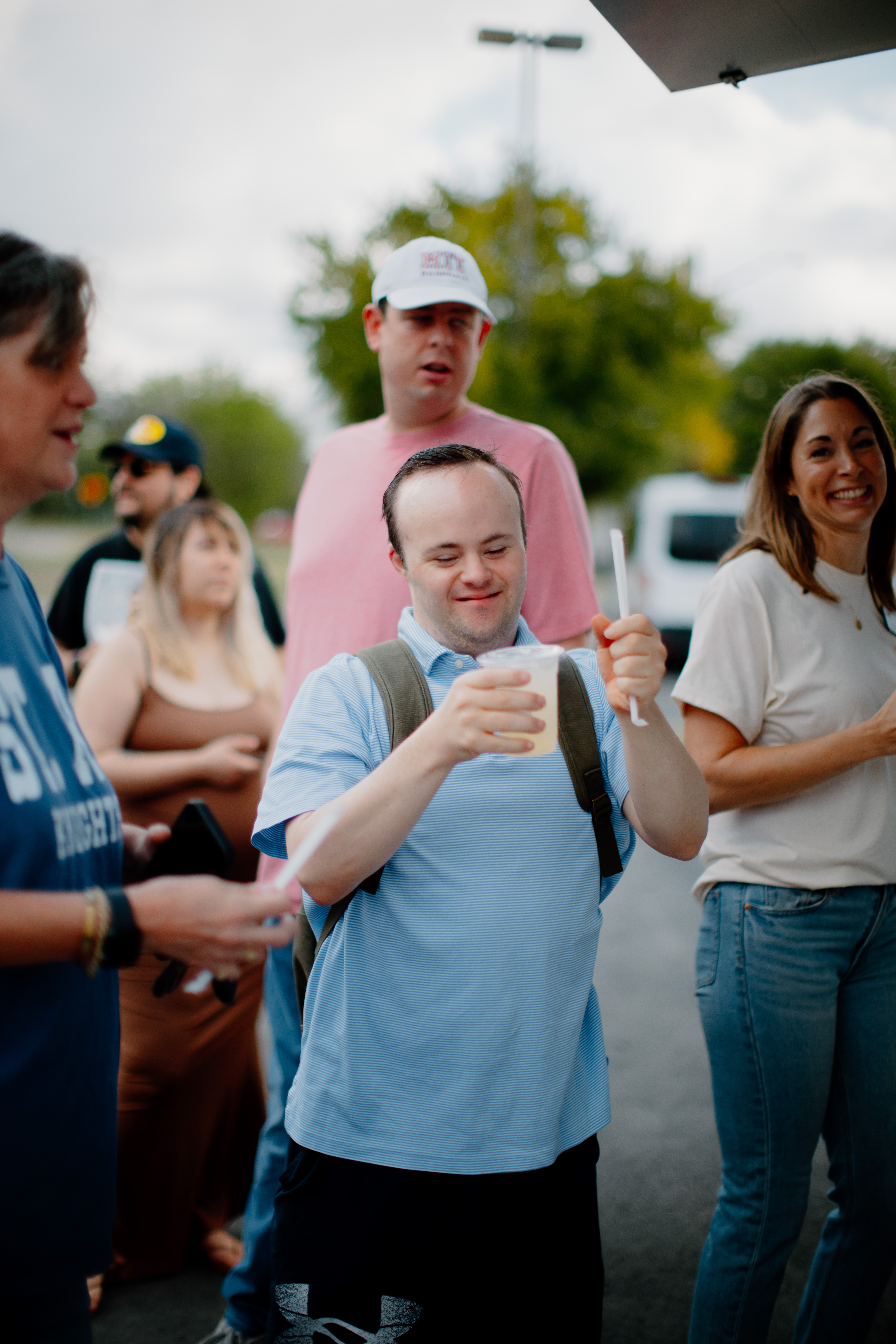 Patrons Wait In Line For STARS Lemonade 
