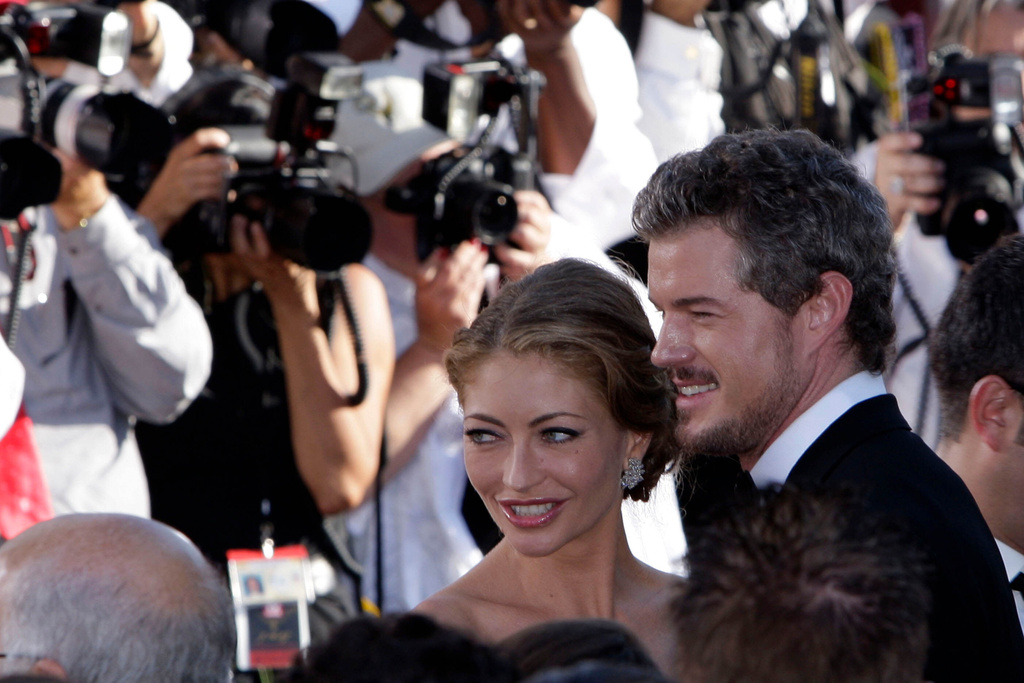 Eric Dane and Rebecca Gayheart arrive at the 59th Primetime Emmy Awards at the Shrine Auditorium, Sept. 16, 2007, in Los Angeles