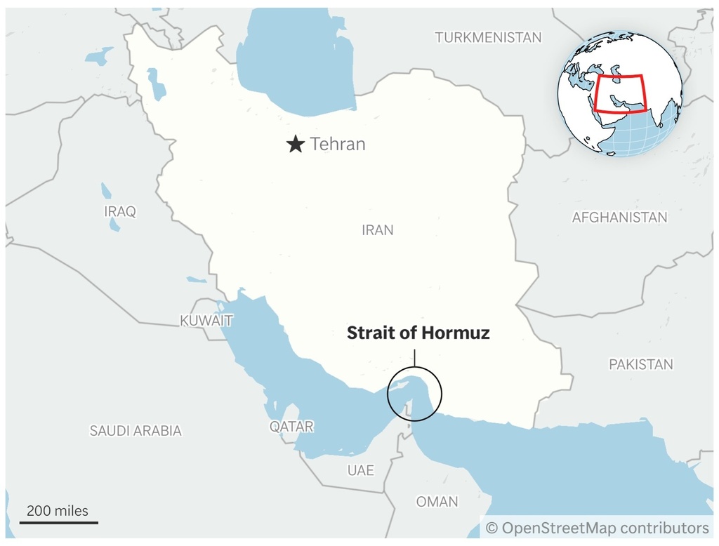 Strait of Hormuz graphic
