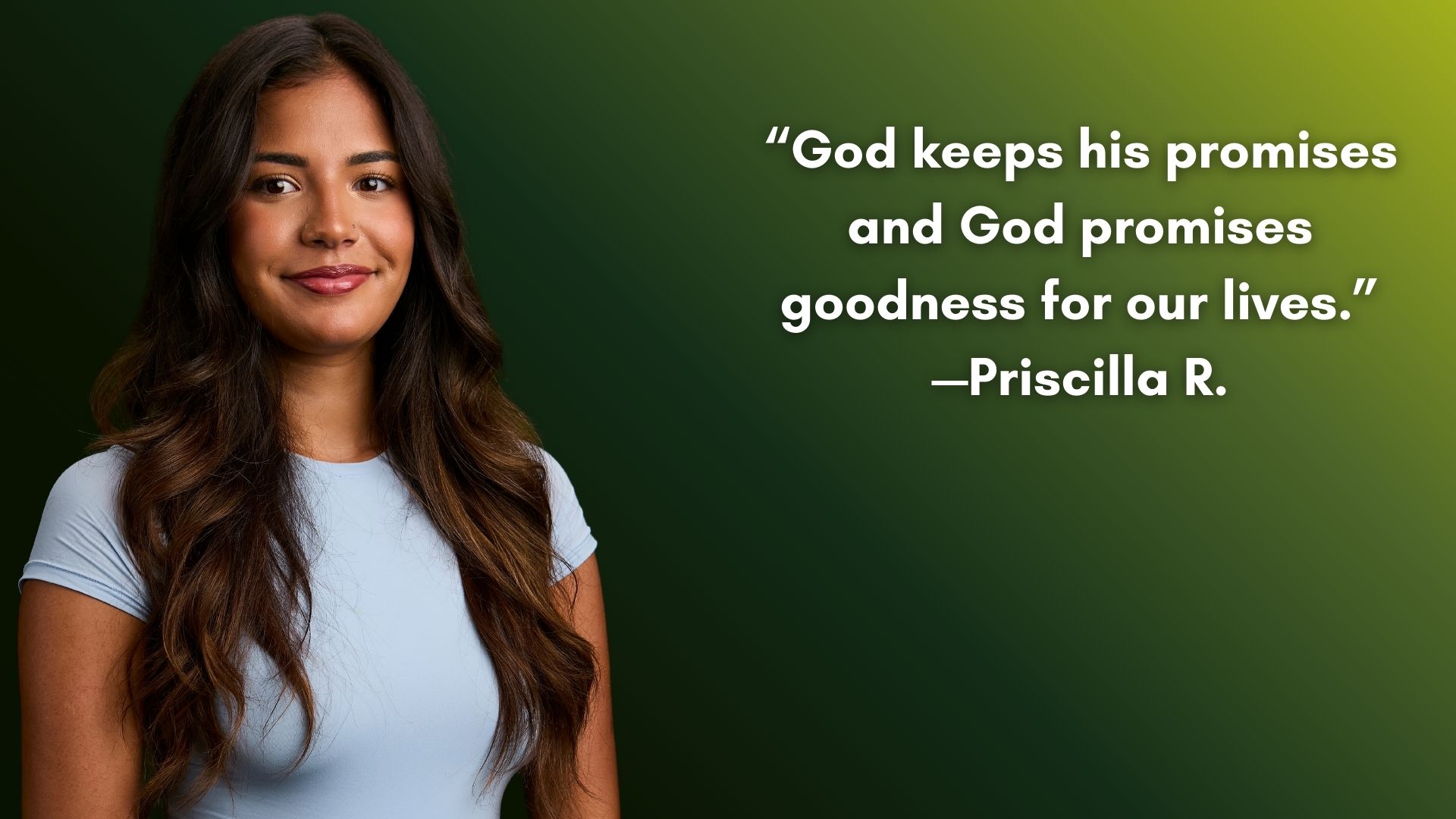 Priscilla R. shares her story in the documentary He Calls Me Daughter.