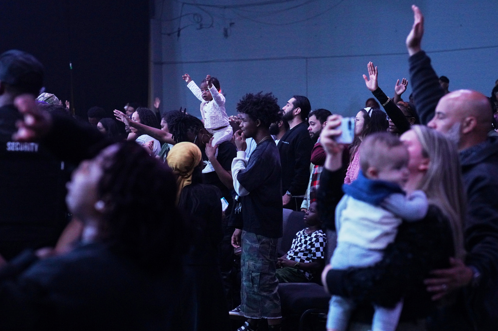 People worship at 2819 Church on Nov. 16, 2025, in Atlanta.