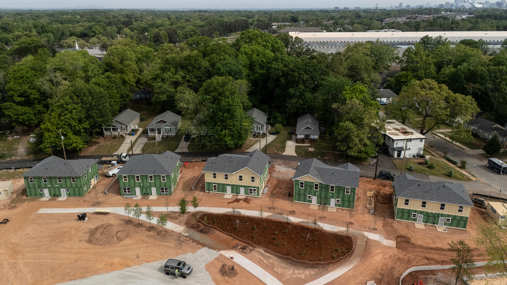 New homes under construction in Langston Park, Ga.