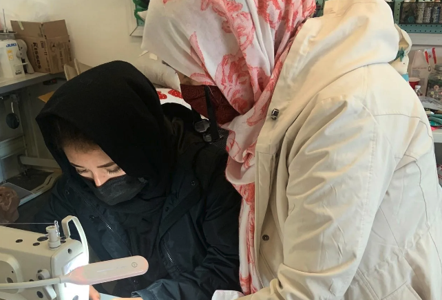 Two women in hijabs