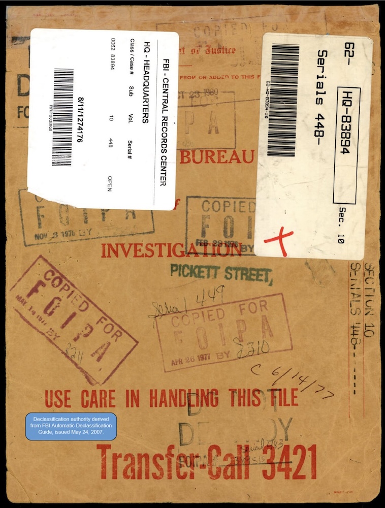 UFO file cover old