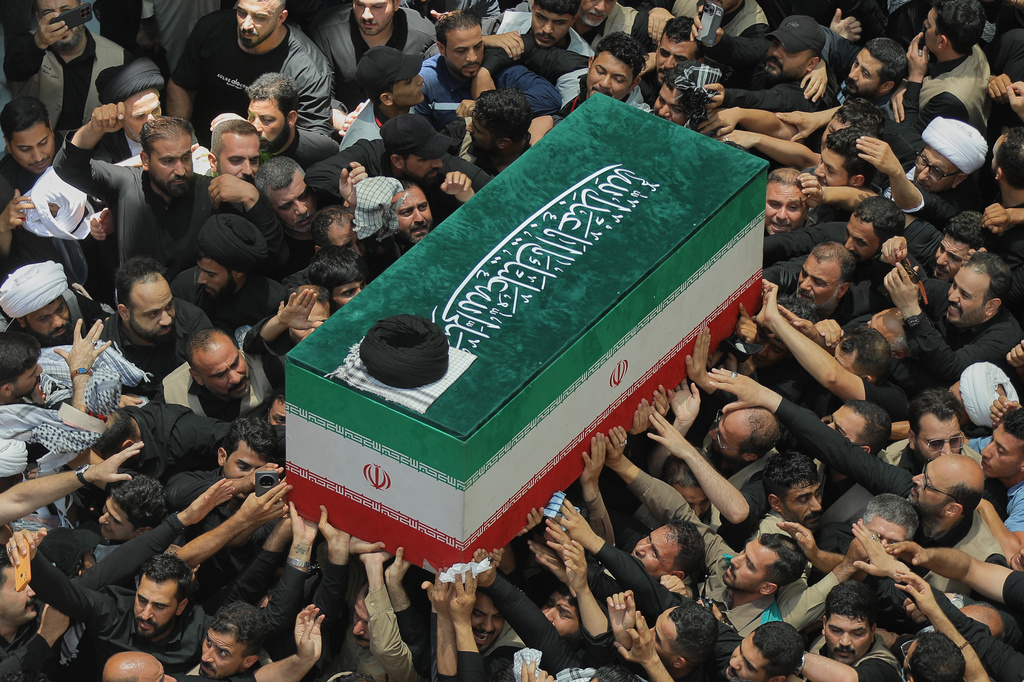 Coffin of the late Iranian Supreme Leader Ayatollah Ali Khamenei 