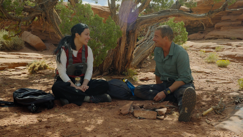Elizabeth Tabish (Mary Magdalene) & Bear Grylls