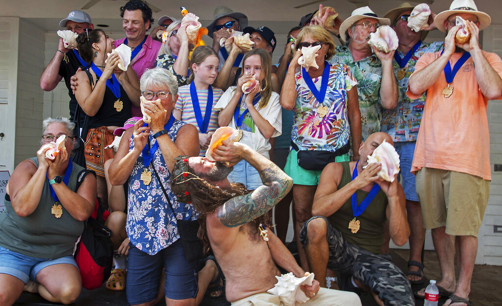 Thar She Blows! Woman Wins Key West Conch Blowing Contest Positive