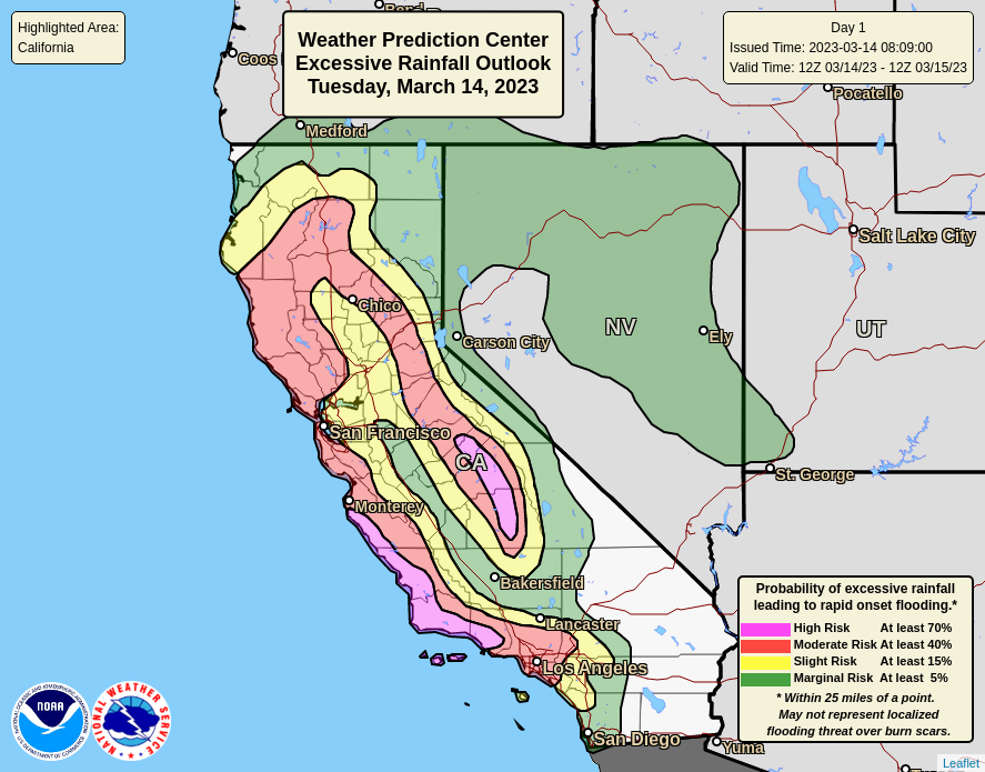 Excessive Rainfall California