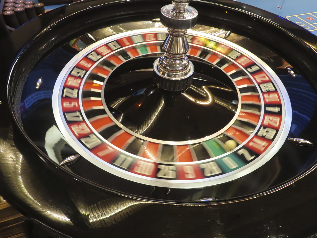 A roulette wheel spins at the Hard Rock casino in Atlantic City N.J.