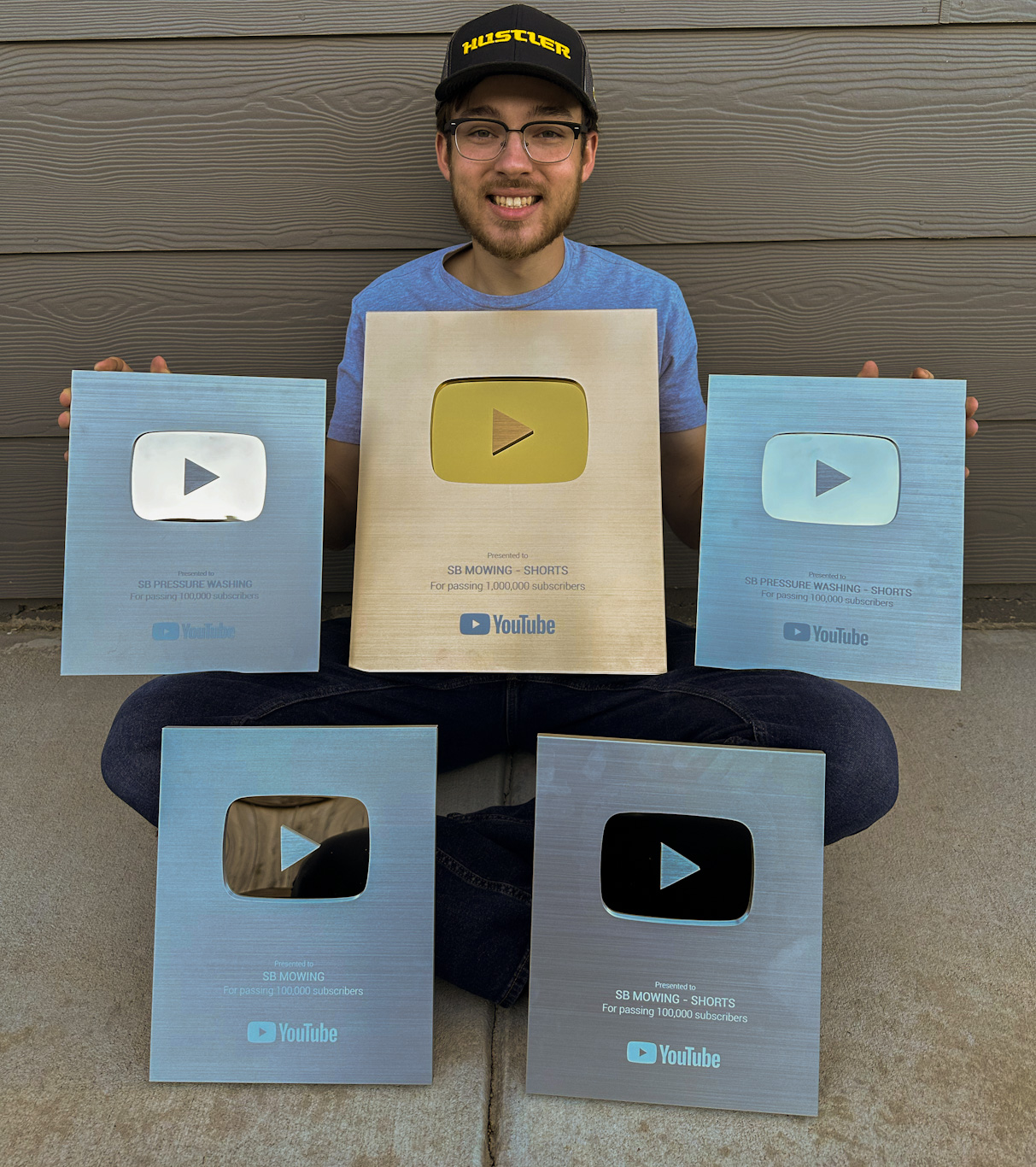 Spencer with YouTube awards