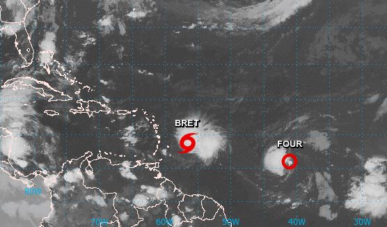 Tropical development in Atlantic
