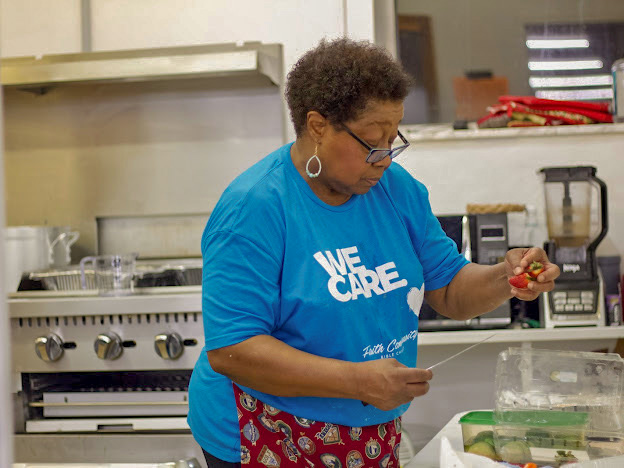 The church put together a program that included ways to cook nutritious meals “and not just fruit snacks or bagels or cereal…but hearty meals to help them in the long run.”