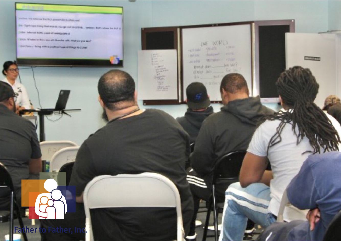 Dads at Father to Father meeting