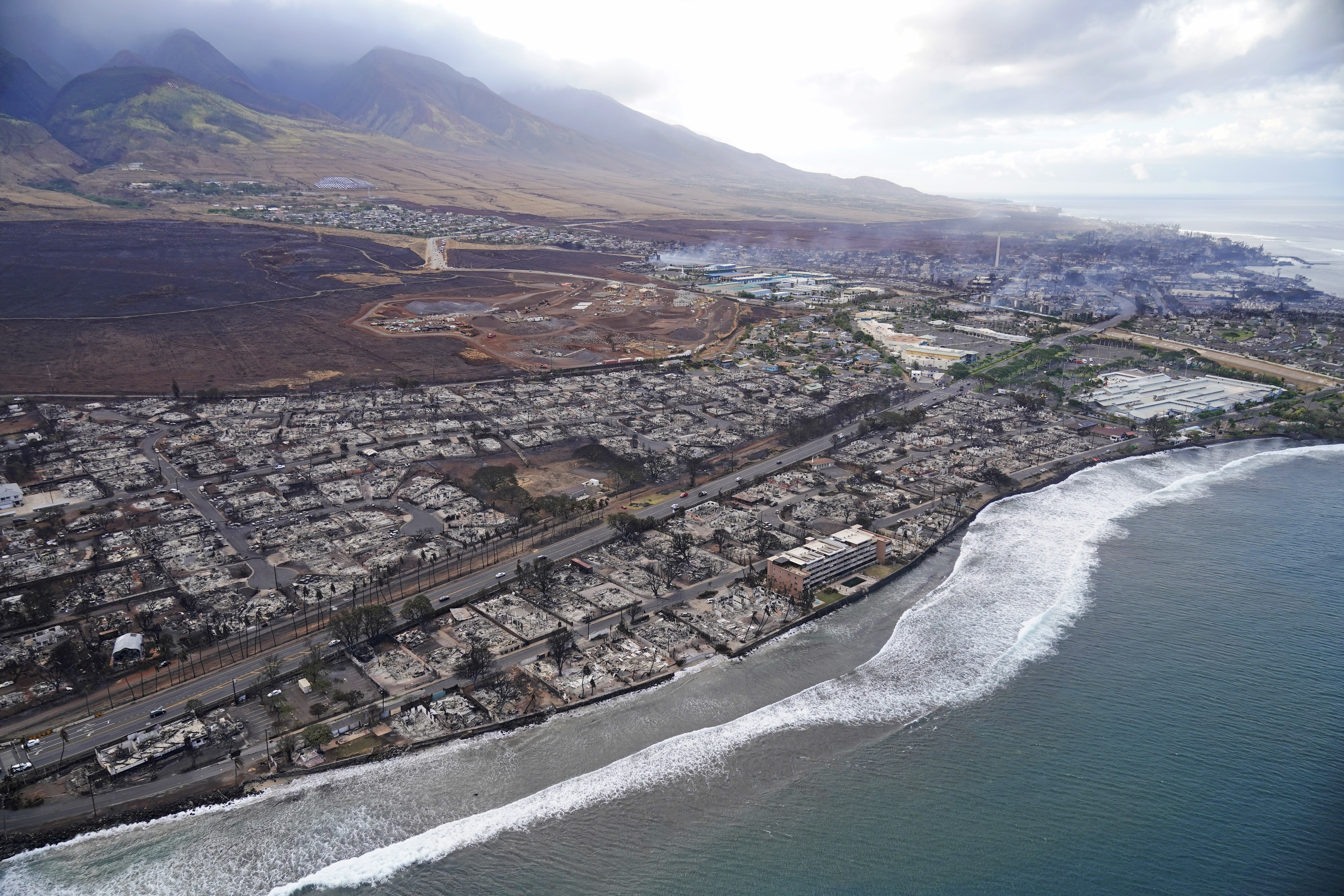 Wildfire wreckage in Lahaina, Hawaii