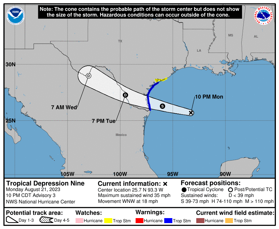 TROPICAL DEPRESSION NINE