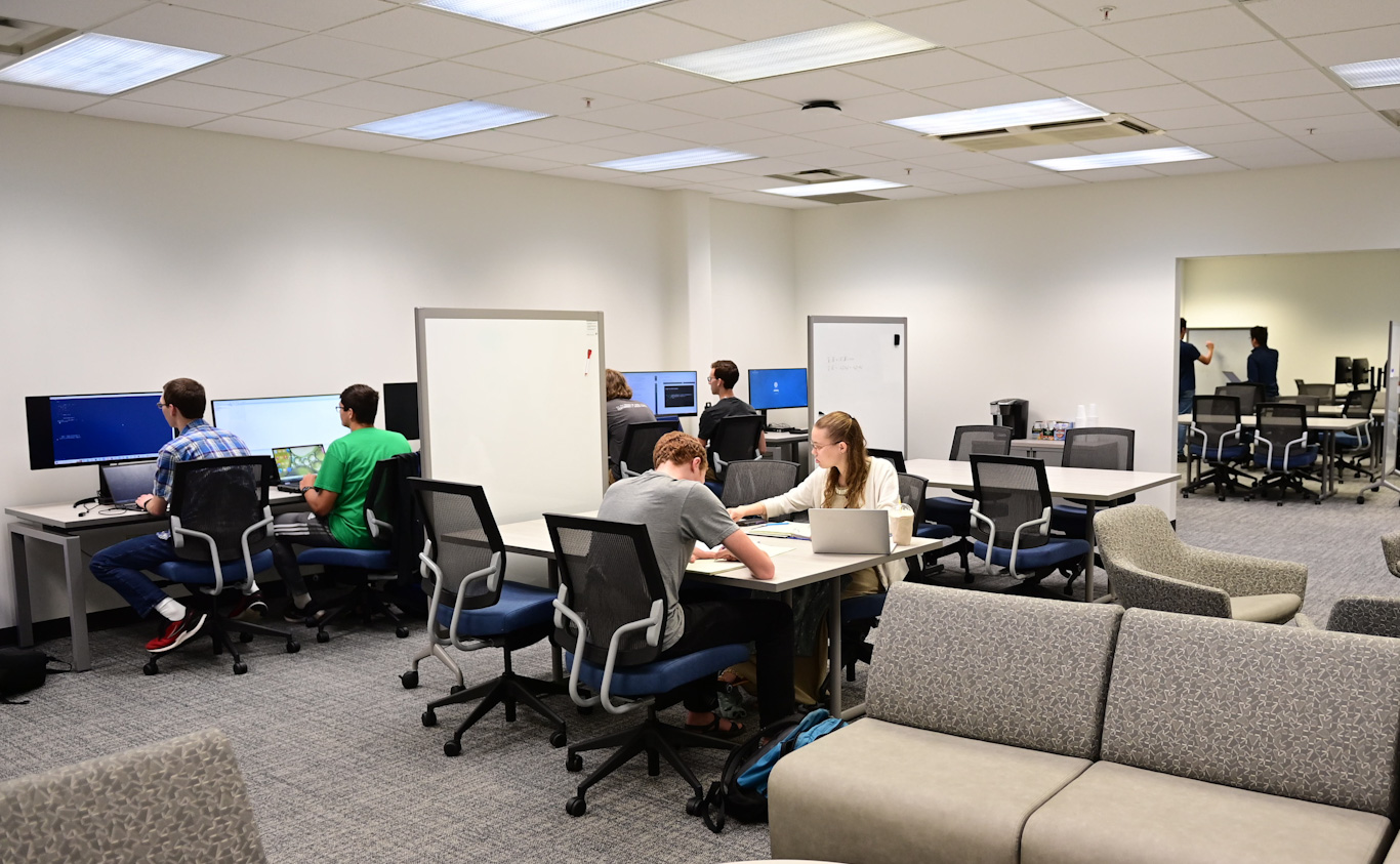 Students enjoy space for both collaborative and individual work