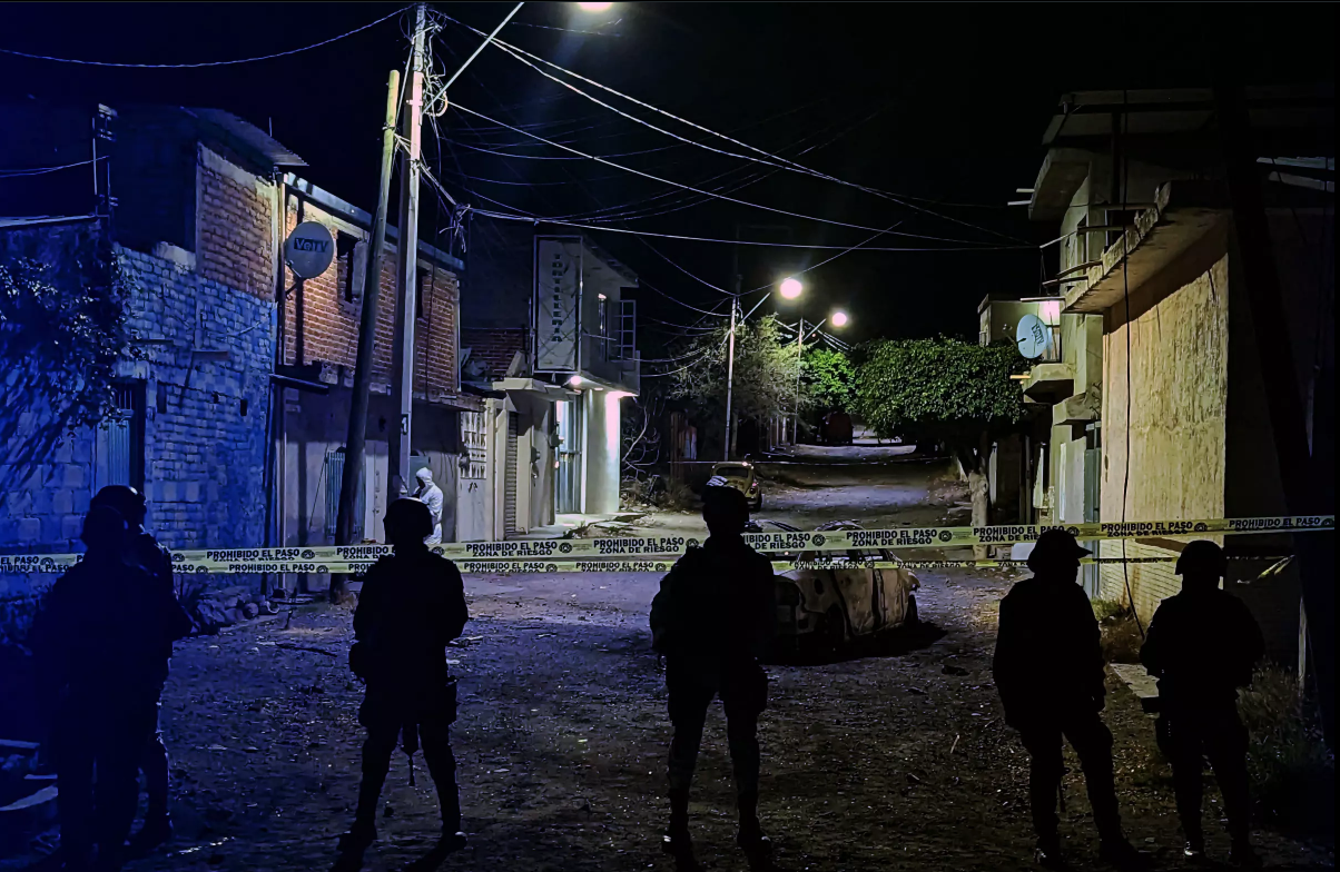 police on street in Mexico