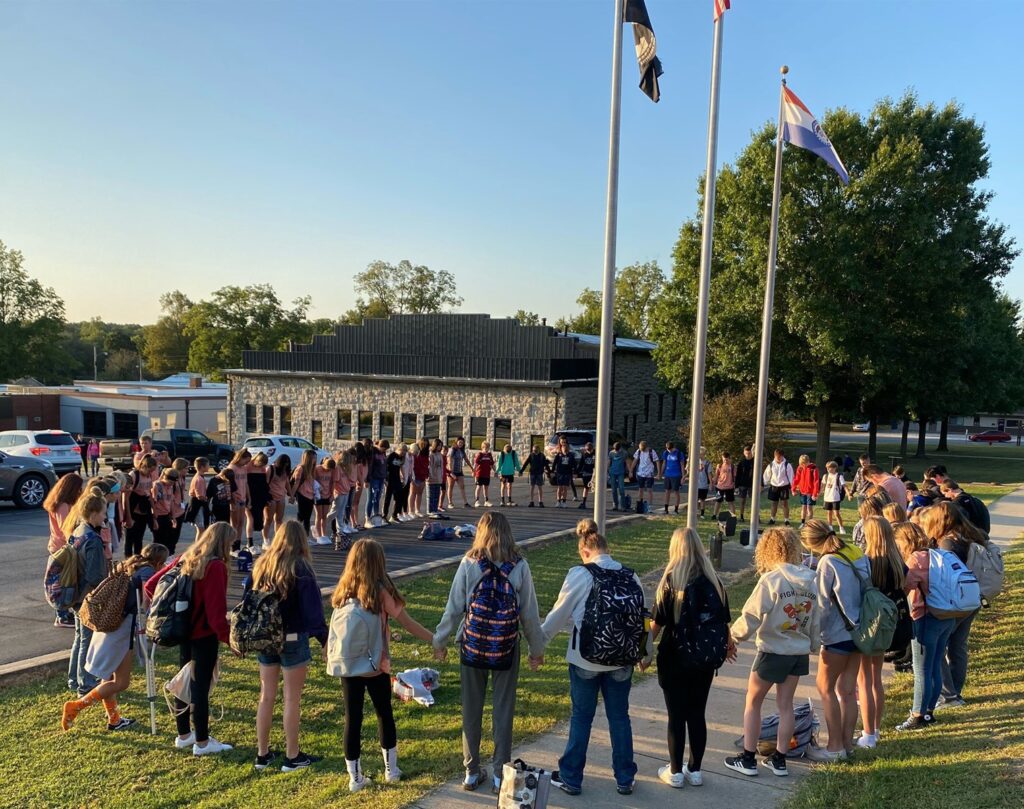 Students across the U.S. and in several foreign countries will pray in groups at flag poles or other prominent sites on campuses at 7 a.m. local time Sept. 27