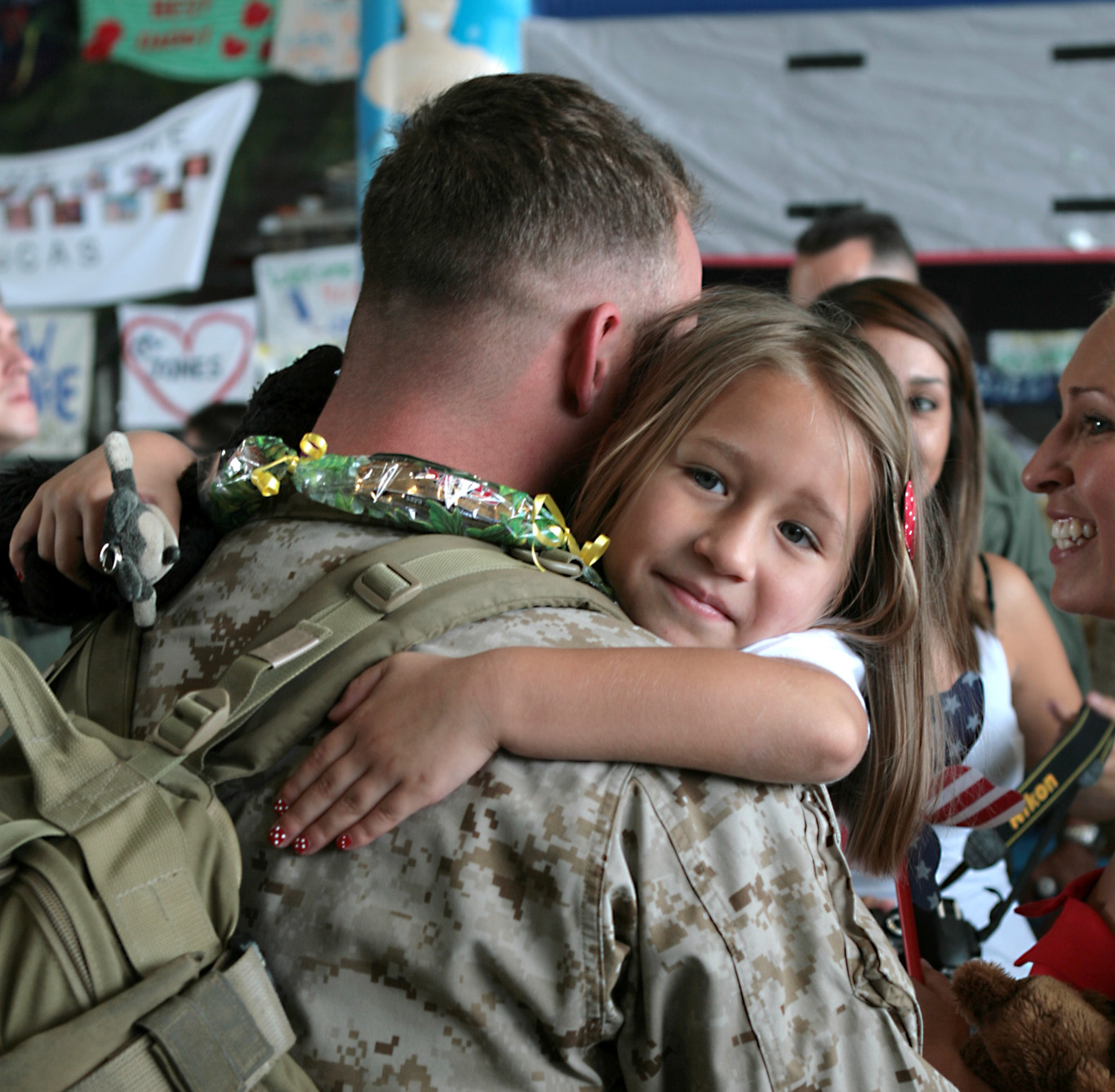 military dad and daughter soldier