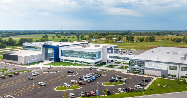 Arial view of Convoy of Hope - Regional Distribution Center - Sacramento, Cali.