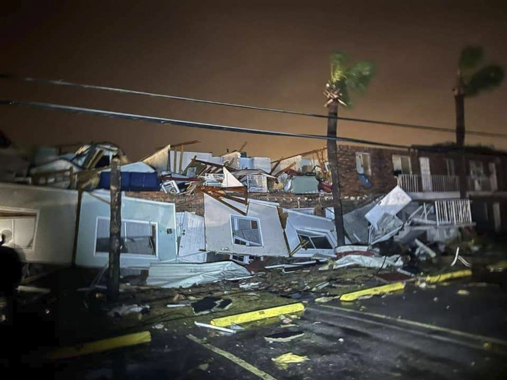Storm damage around Panama City Beach, Florida
