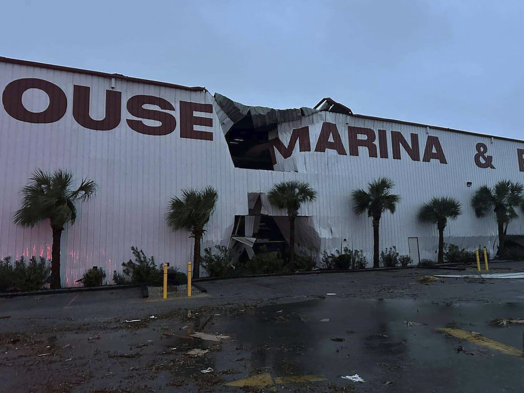 Storm damage around Panama City Beach, Florida