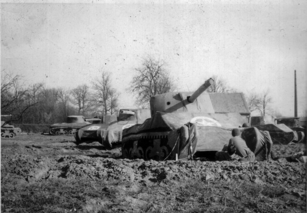 Inflatable tanks in March, 1945. For decades, their mission during World War II was a secret. With inflatable tanks, trucks and planes, combined with sound effects, radio trickery, costume uniforms and acting, the American military units that became known as the Ghost Army helped outwit the enemy. 