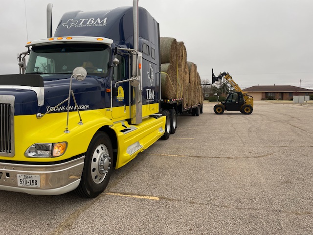 Truck with hay