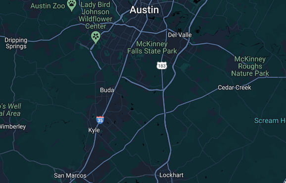 Kyle lines along I-35 south of Austin