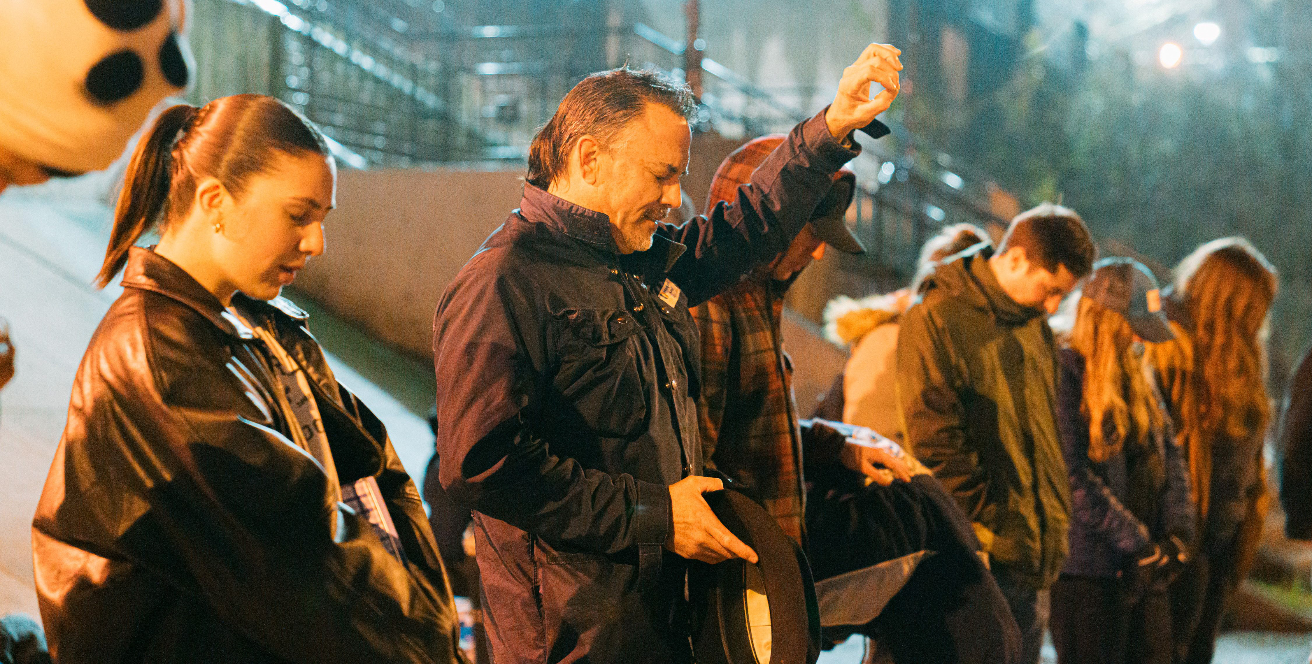 Prayer with a group of people