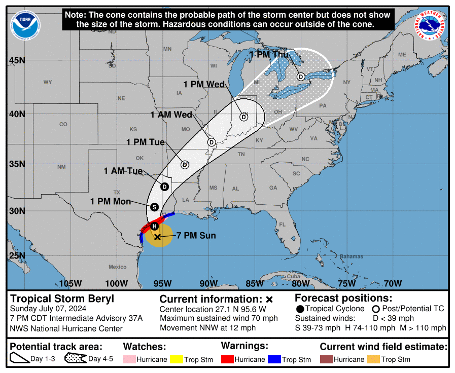 STORM SURGE: The combination of storm surge and tide will cause normally dry areas near the coast to be flooded by rising waters moving inland from the shoreline.
