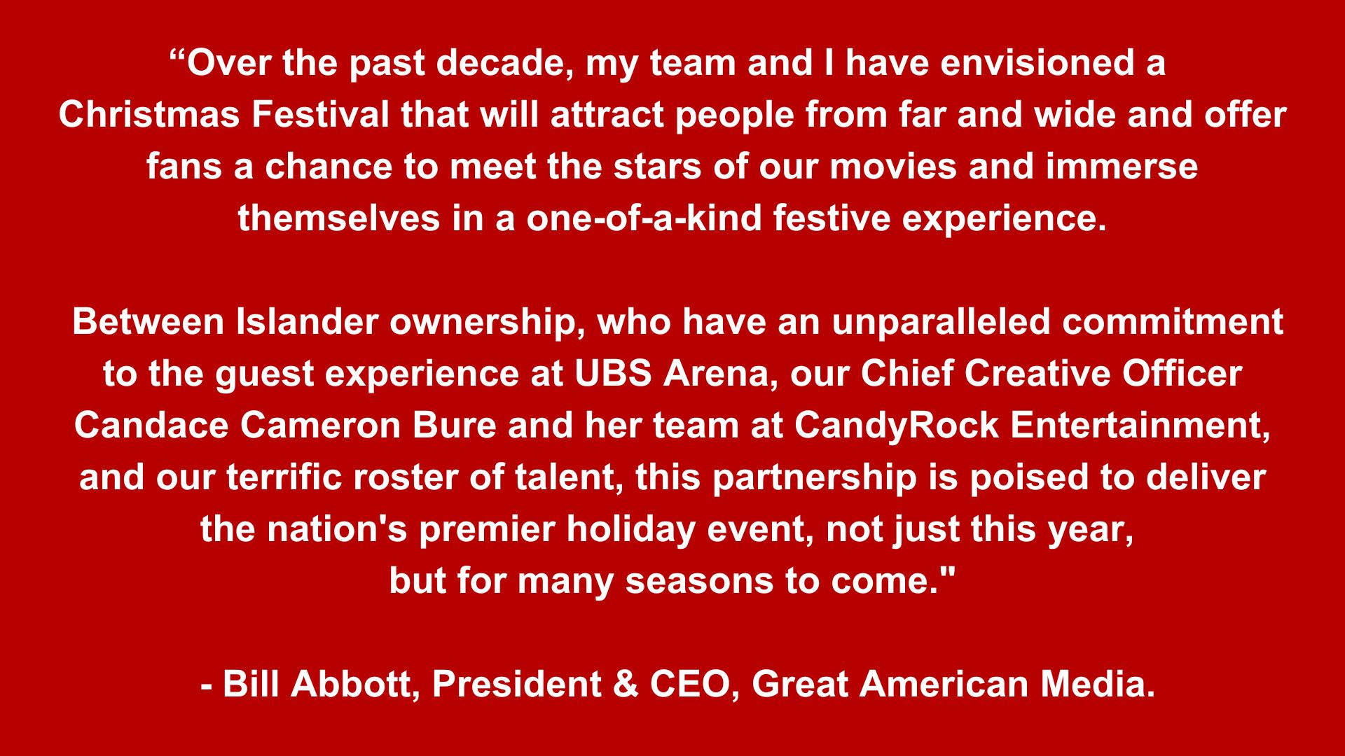 From Bill Abbott