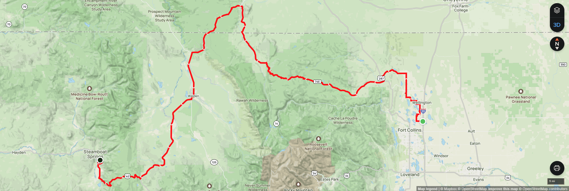 Wild West Relay - Fort Collins to Steamboat Springs