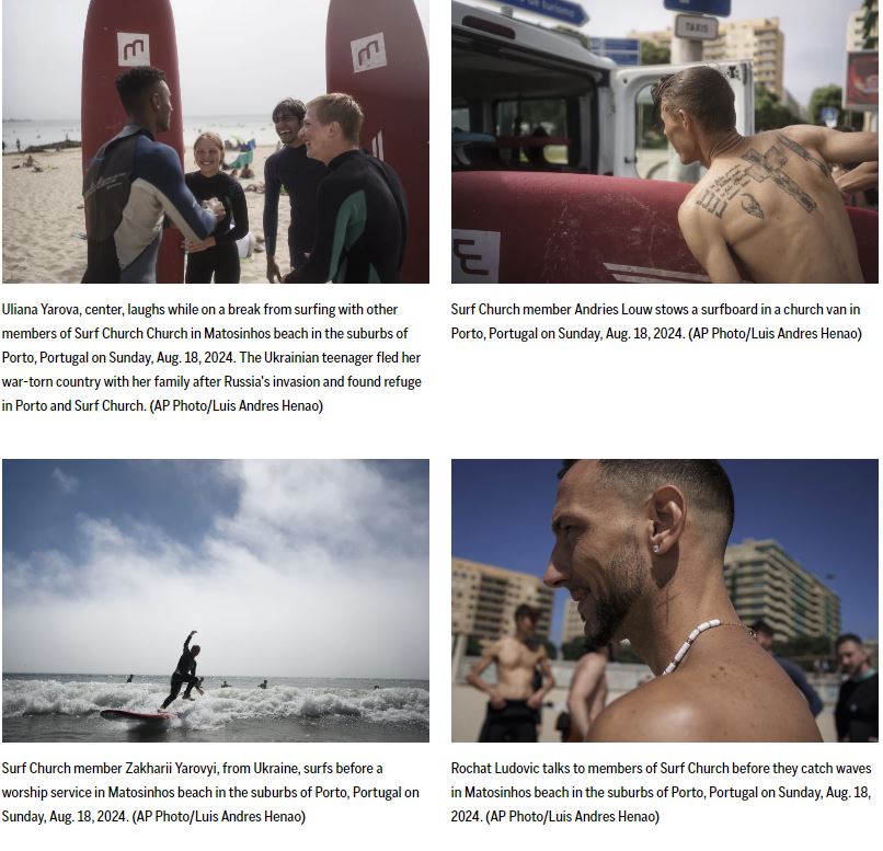 At this church in Portugal, parishioners surf before they worship.