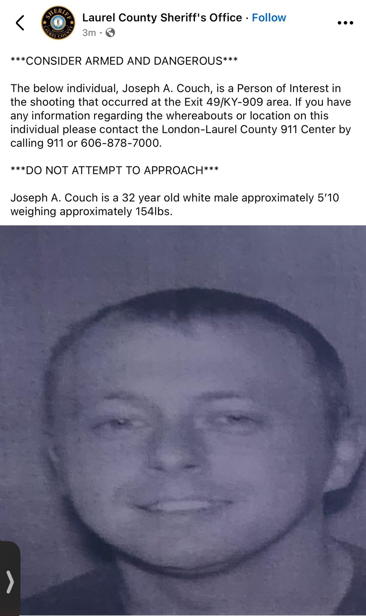 Suspect in shooting along I-75 in Kentucky