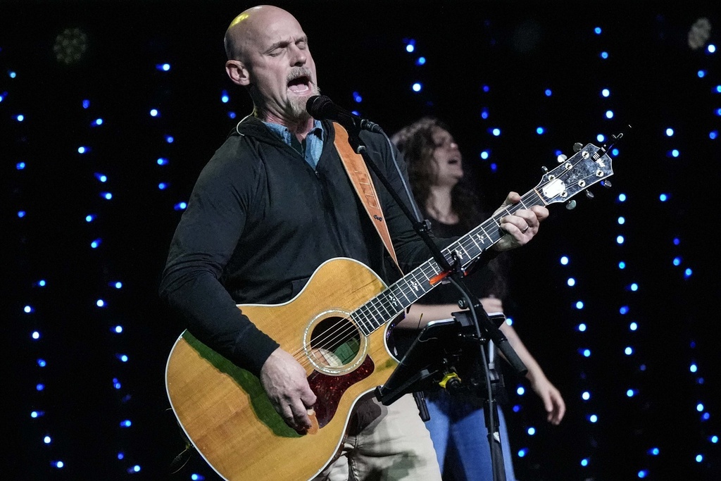 Senior Worship Pastor Joel Goddard leads worship during a Sunday service at Bethlehem Church