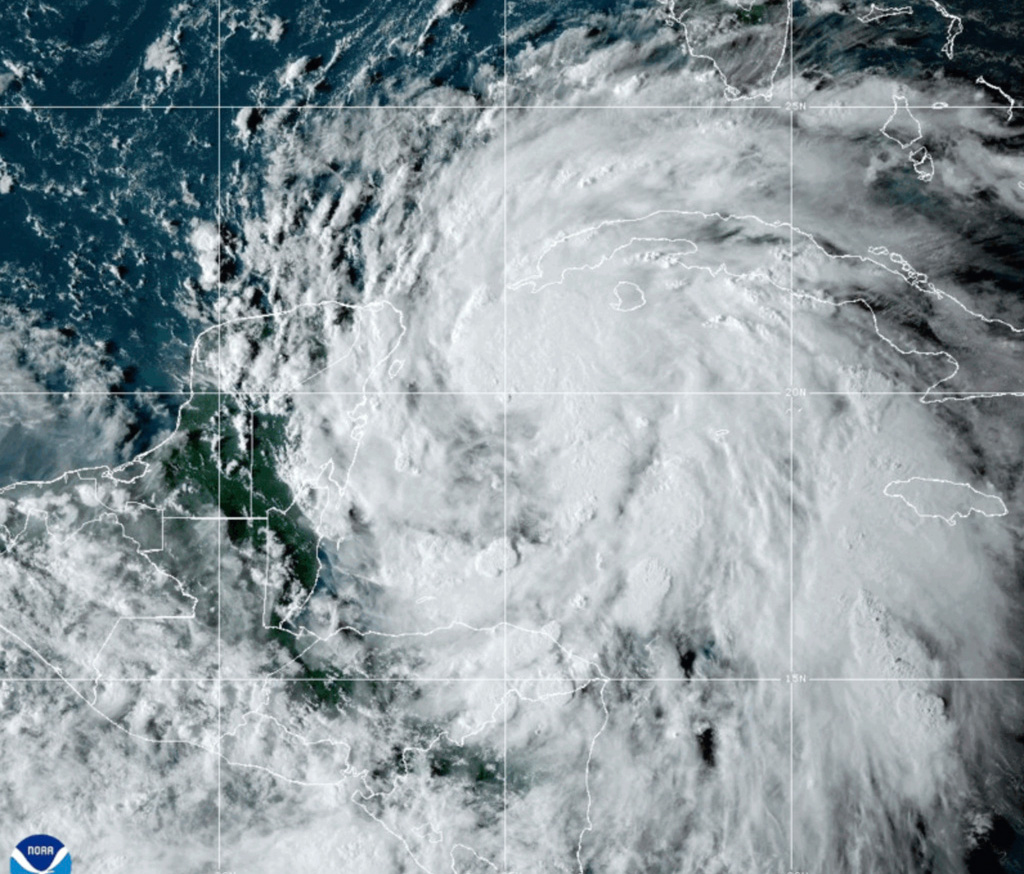 The storm is so large that rural areas roughly 90 miles (145 kilometers) north of the Georgia-Florida line are under a hurricane warning. 