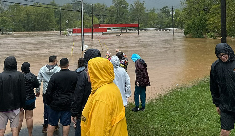 Flooded river