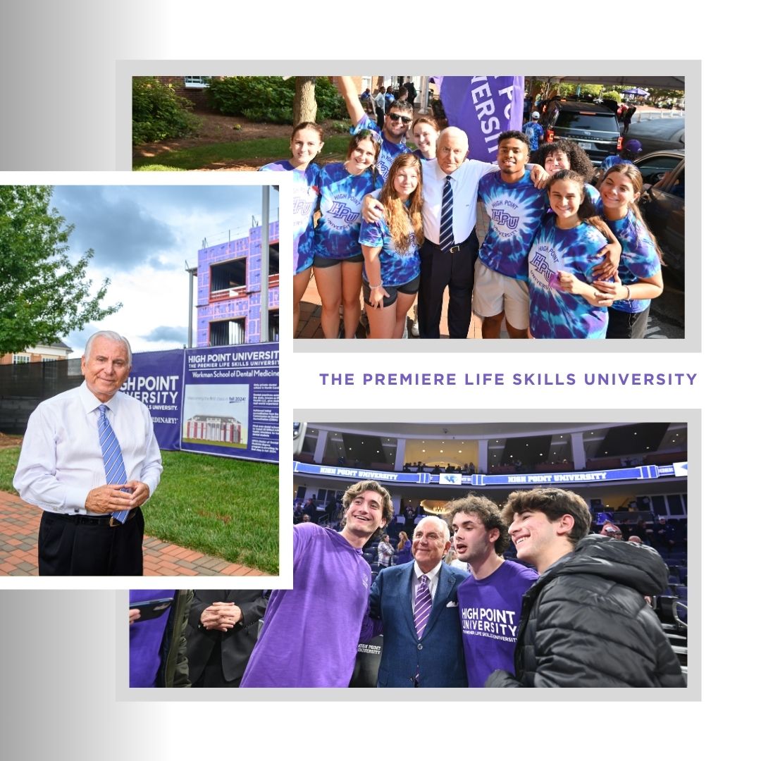 Dr. Nido Qubein on the campus of High Point University