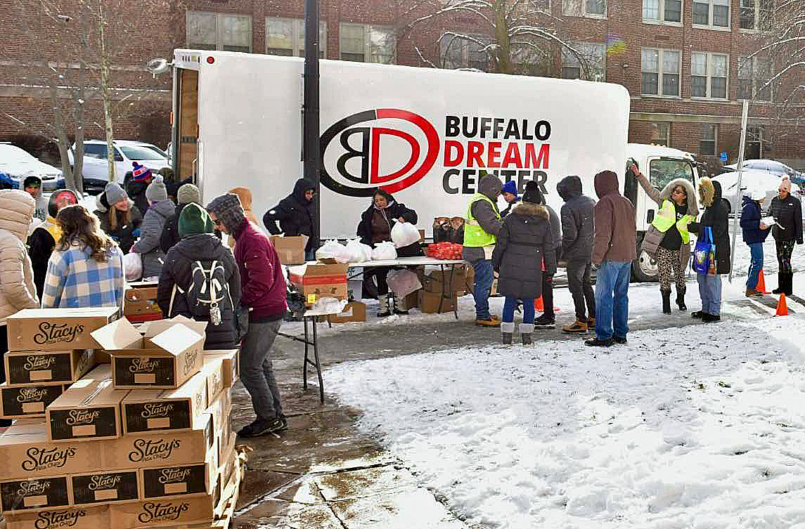 This year, the Buffalo Dream Center held 33 mobile food pantry distribution sites throughout the city 