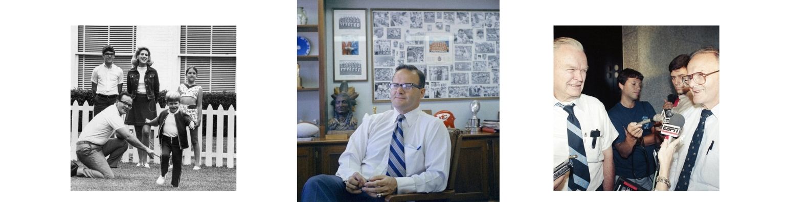 Various photos of Lamar Hunt. 