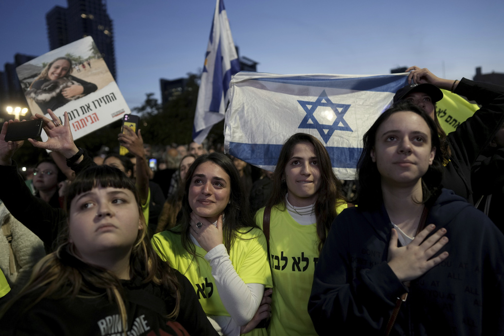 Relatives and friends of people killed and abducted by Hamas and taken into Gaza, react to the news of the hostages