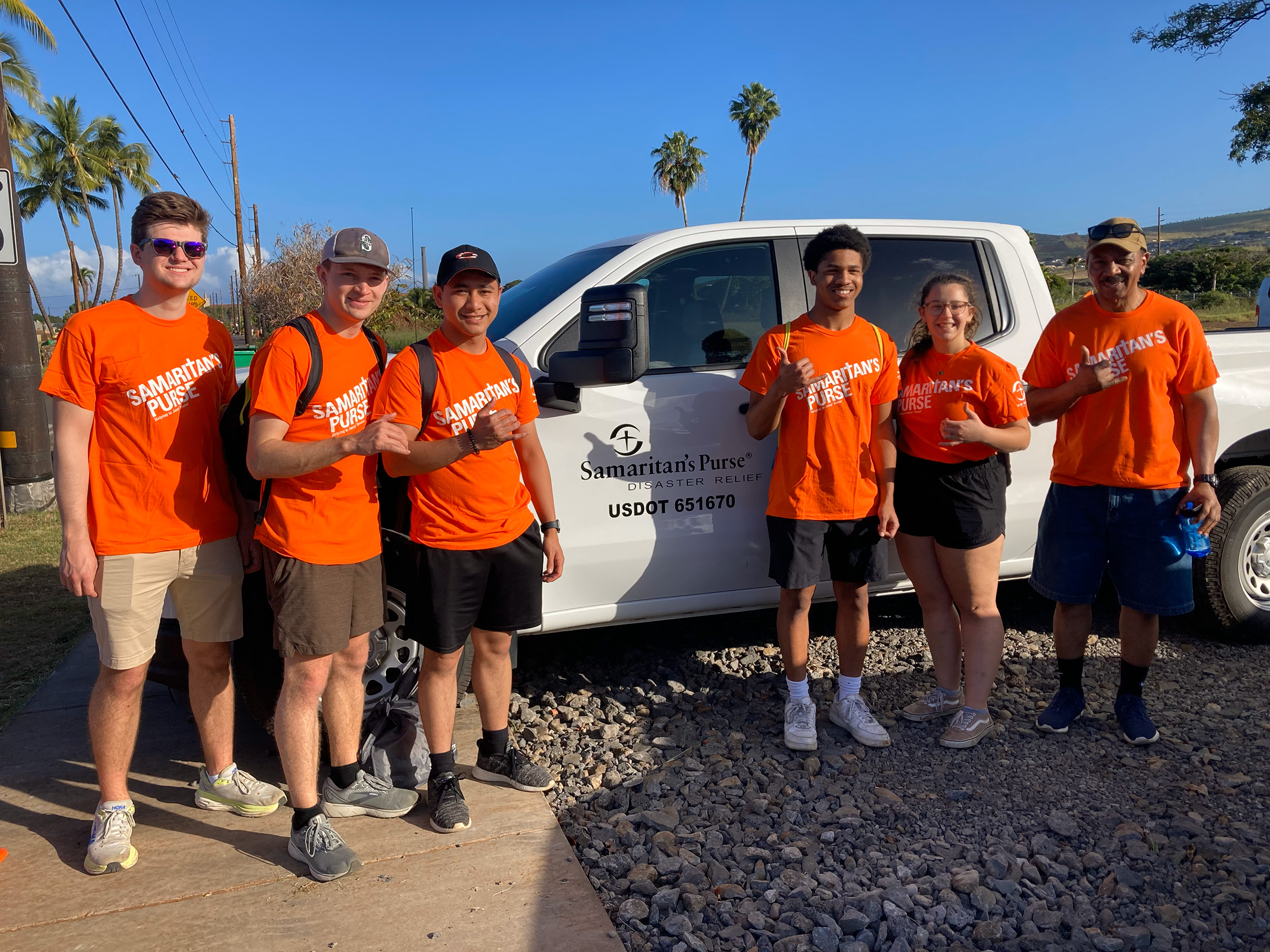 Cedarville’s Team Volunteering with Samaritan’s Purse — The team volunteered with Samaritan’s Purse to build and repair houses damaged in the fires.