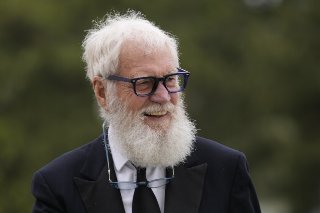 David Letterman arrives at the JFK Library