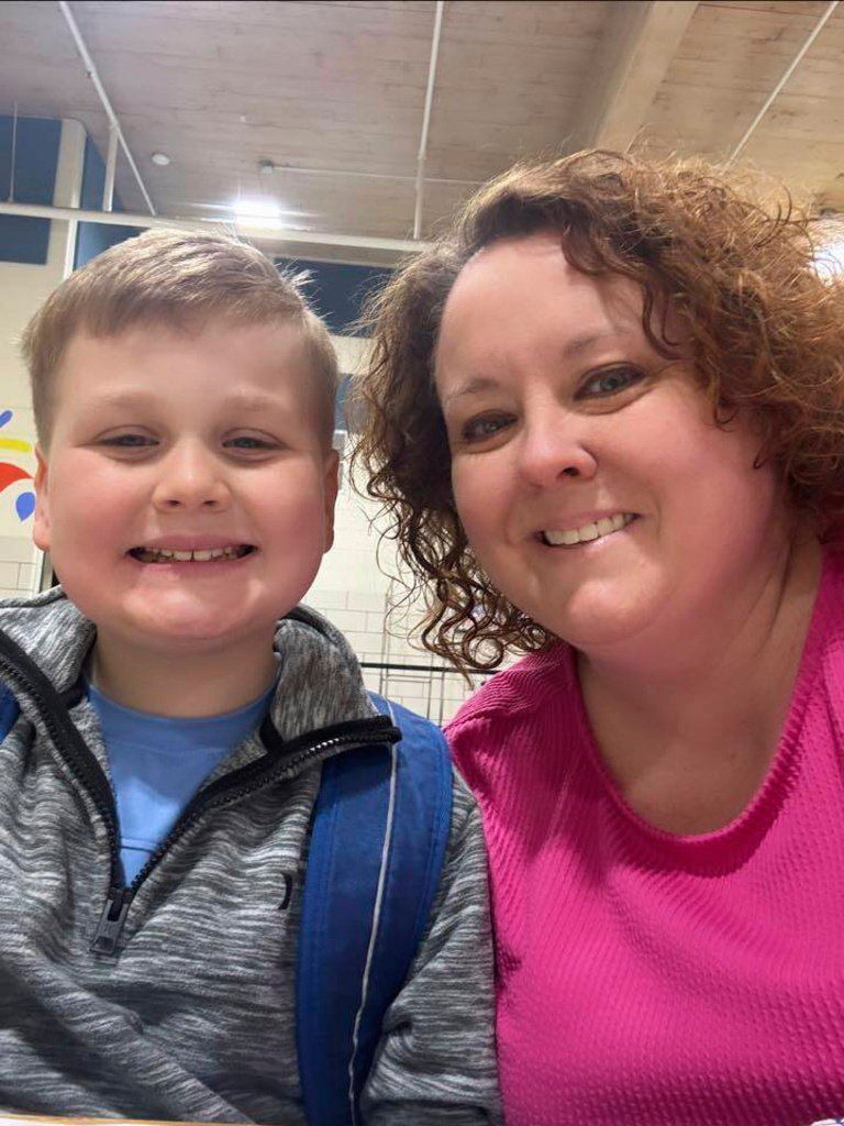 Holly LaFavers with her 8-year-old son Liam