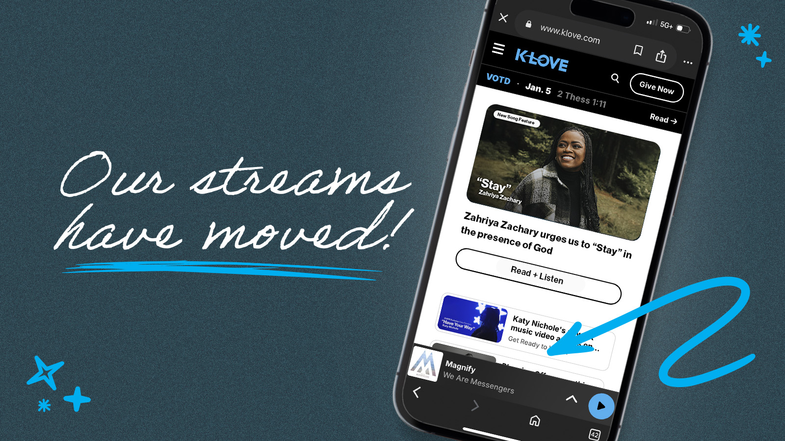 Our streams have moved